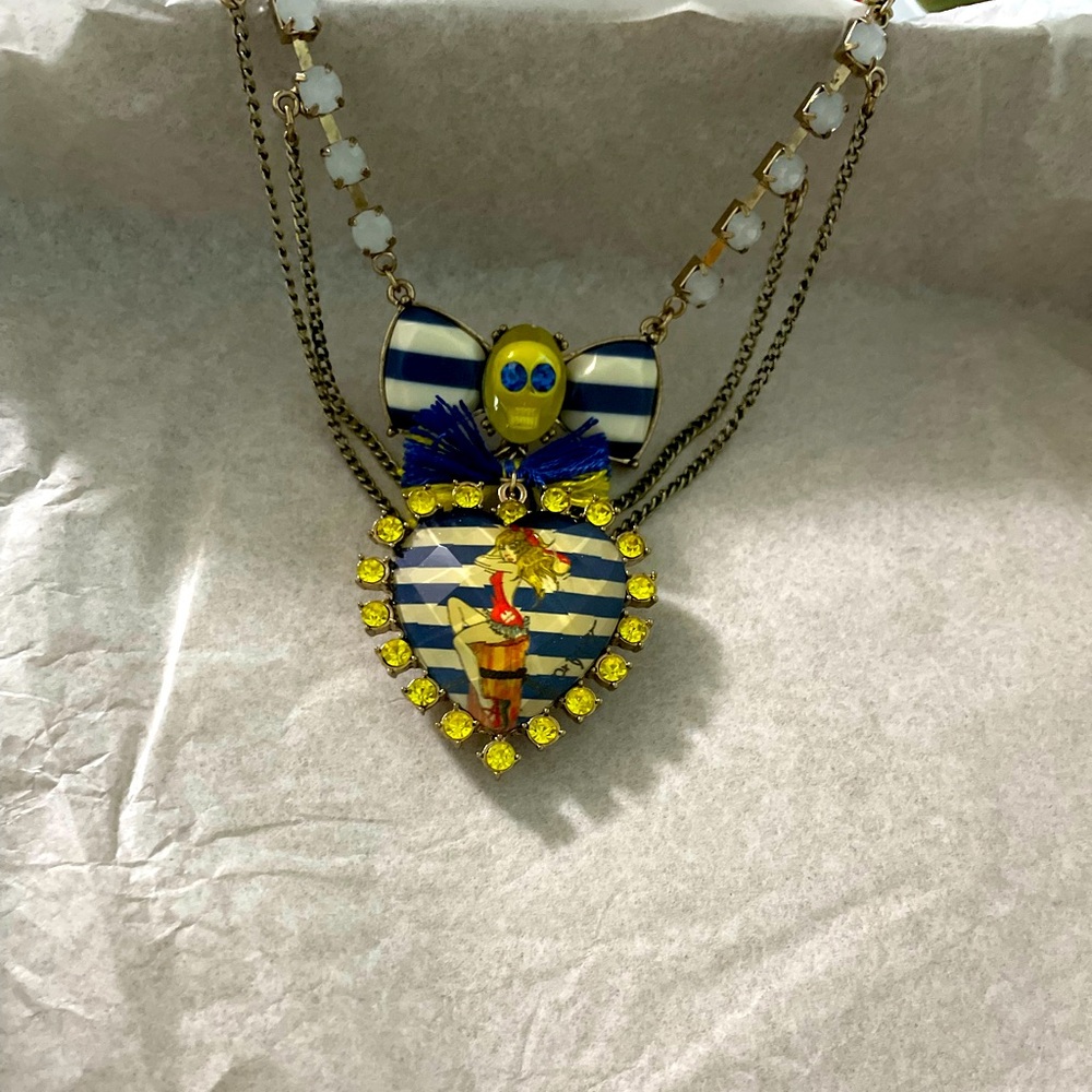 Betsey Johnson nautical heart necklace